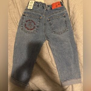 Zara Kids Embroidered Blue Jeans
